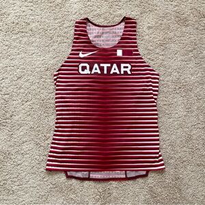 Nike Elite Pro Qatar Olympic Running Track & Field ADV Singlet Jersey Size M